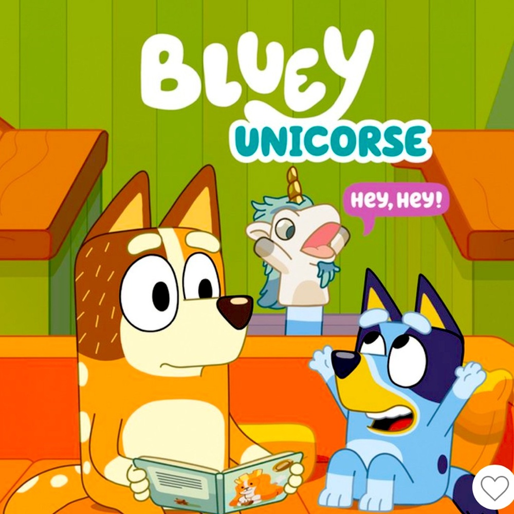 Bluey Unicorn Paperback Book